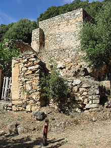 Sadali, Italy, traditional mud-stone house