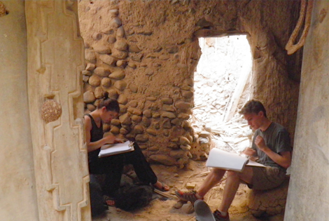 The ArCHIAM team doing fieldwork at Sinaw